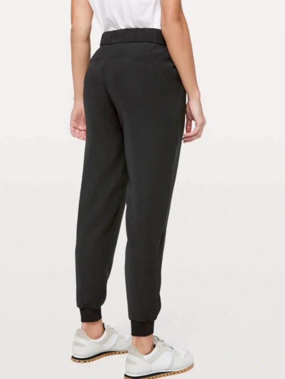 Lululemon Womens On the Fly Jogger Pants Woven Black Size 12 Active Performance